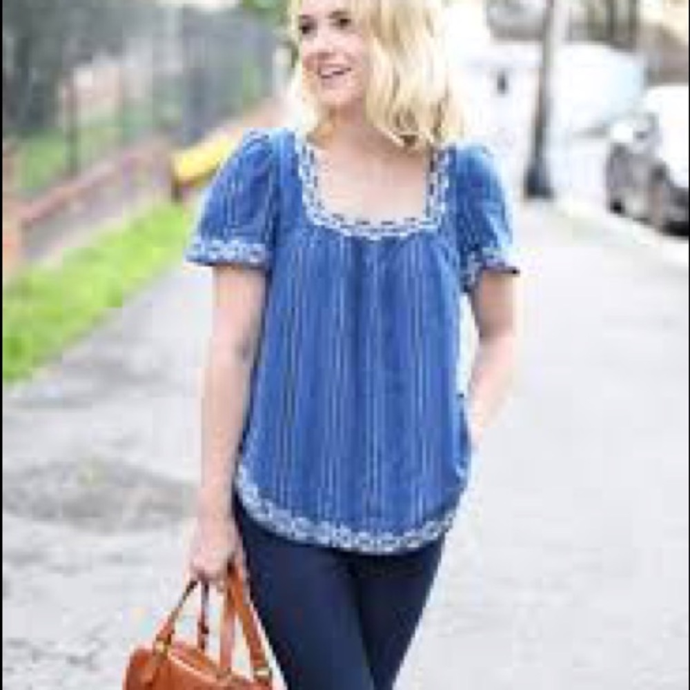 Madewell Arrowhead Peasant Top